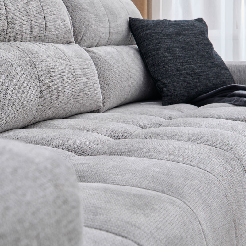 ALLYSON Colțar extensibil, șezlong stânga/dreapta, stofă