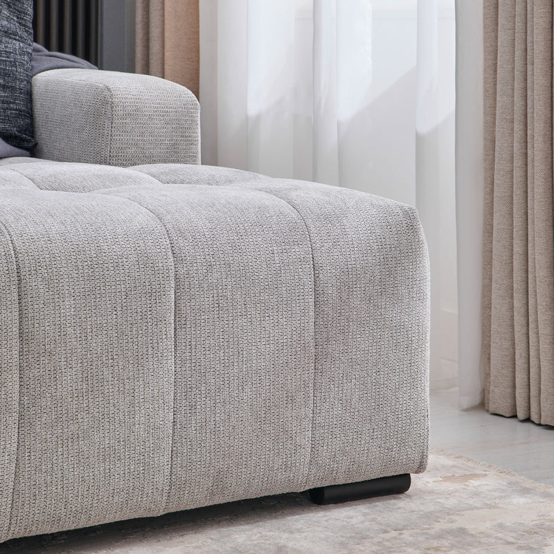 ALLYSON Colțar extensibil, șezlong stânga/dreapta, stofă