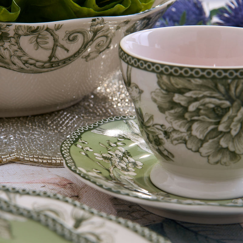 ADELAIDE Ceașcă și farfurioară, porțelan, 220ml