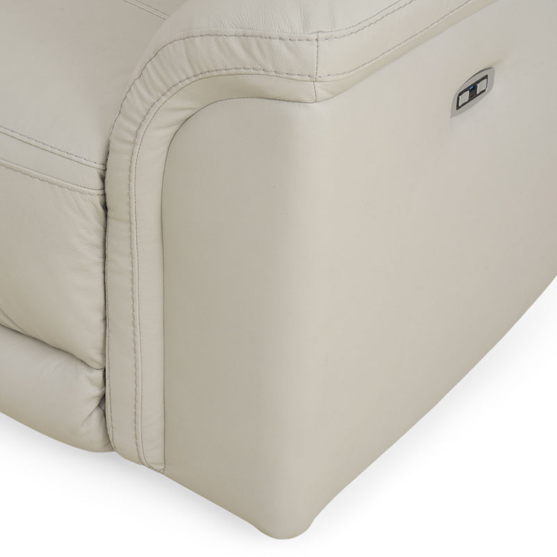 SUNNERST Canapea 3 locuri, 2 reclinere electrice, piele