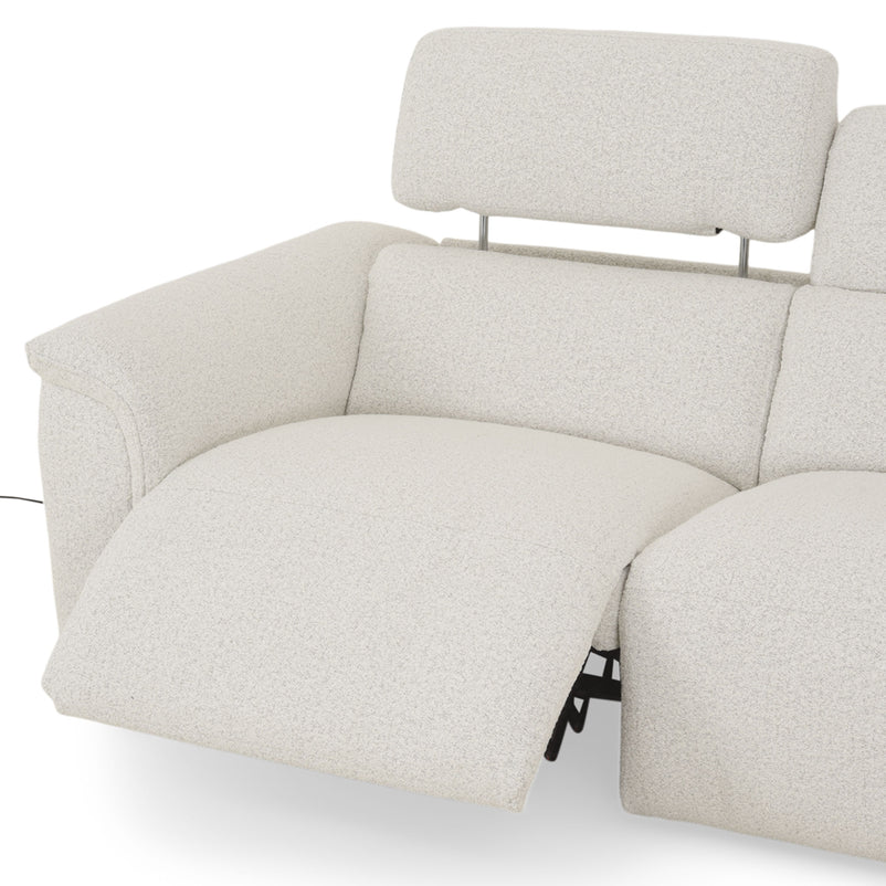 ADDISON Colțar, 2 reclinerele electrice, lampă, încărcare USB, stofă