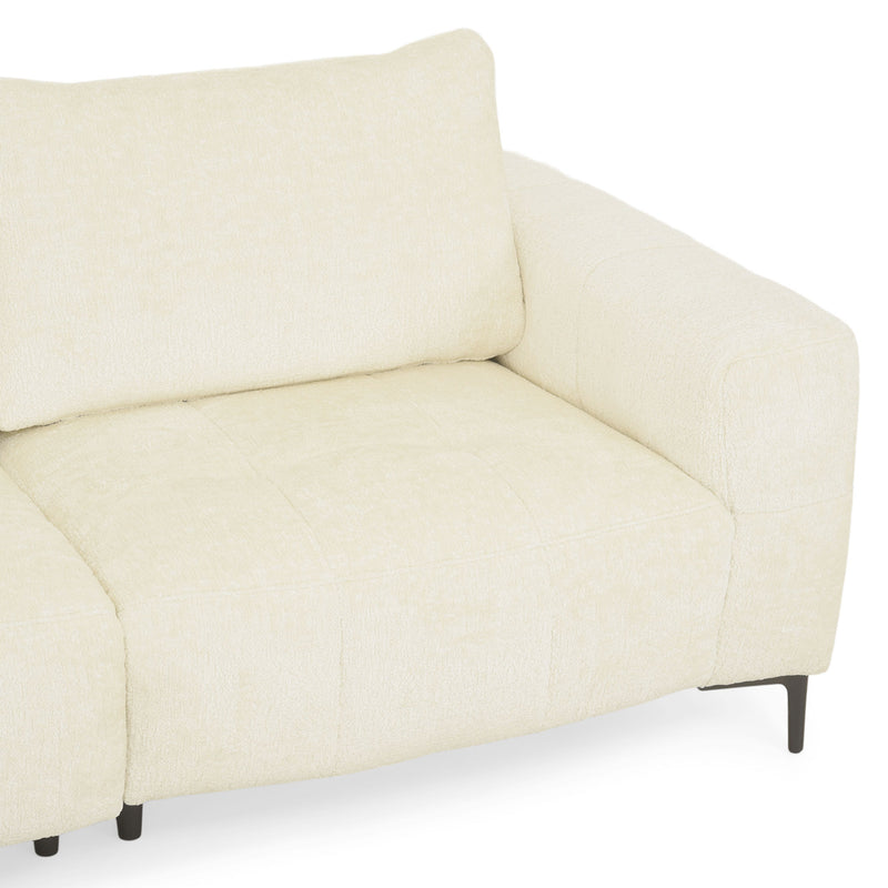 KARSTON Colțar cu șezlong stânga/dreapta, recliner electric, stofă