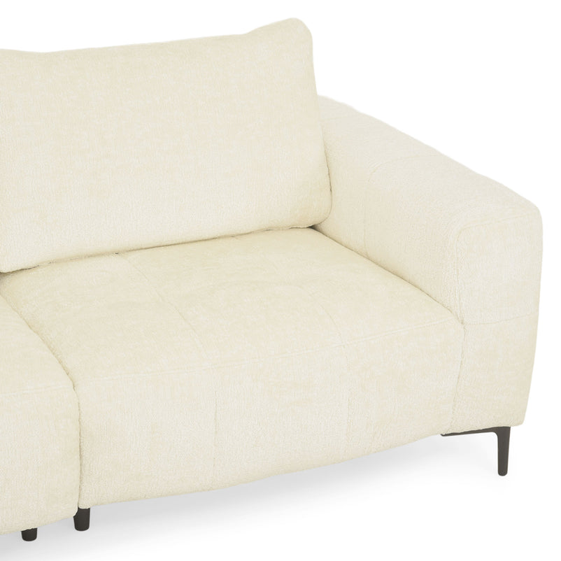 KARSTON Colțar cu șezlong stânga/dreapta, recliner electric, stofă
