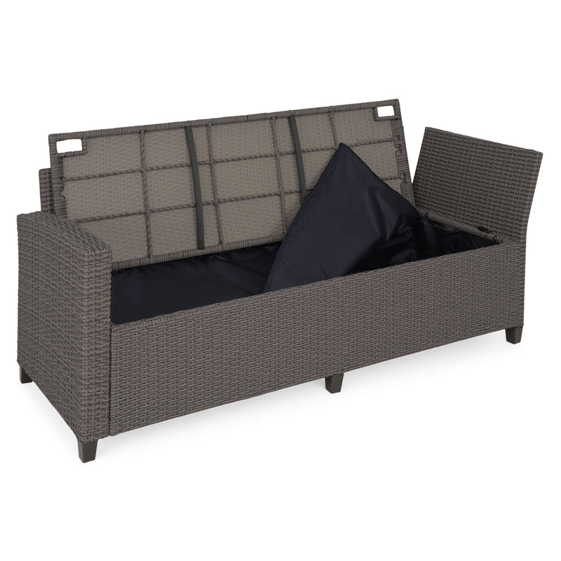 BAXTER Set mobilier terasă/gădină, colțar, masă, 2 taburete