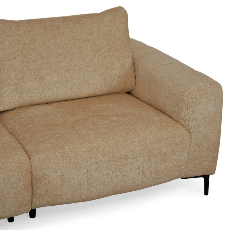 KARSTON Colțar cu șezlong stânga/dreapta, recliner electric, stofă