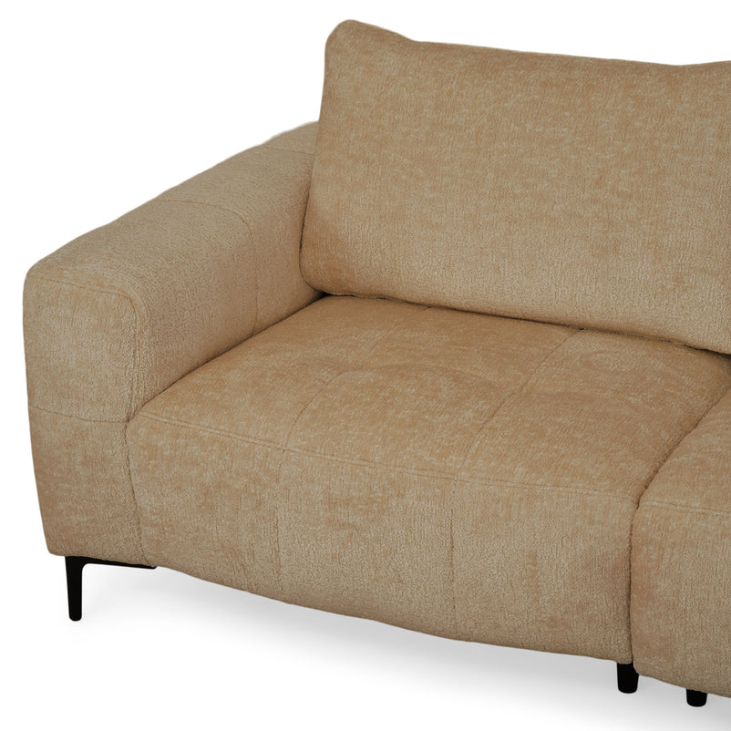 KARSTON Colțar cu șezlong stânga/dreapta, recliner electric, stofă