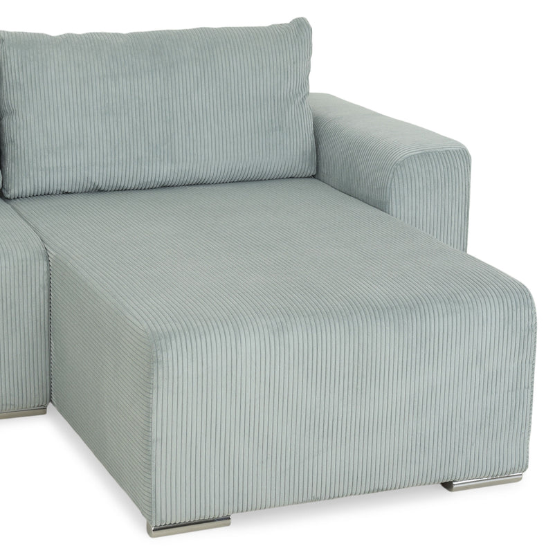 ONDINE Colțar extensibil, șezlong interschimbabil, ladă depozitare, stofă