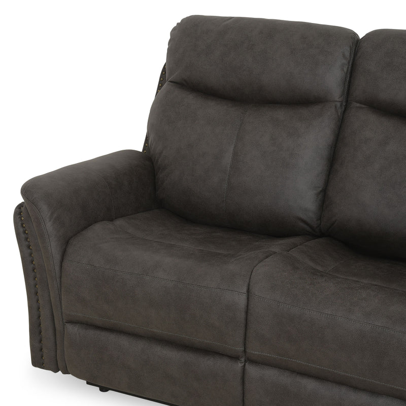 CROWSON Canapea 2 locuri, reclinere electrice, stofă