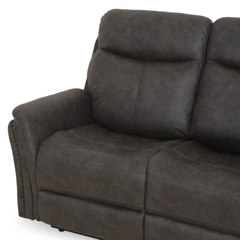 CROWSON Canapea 2 locuri, reclinere electrice, stofă