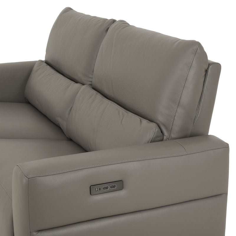 LASHIO Canapea 3 locuri, 2 reclinere electrice, mecanism tetiere, piele