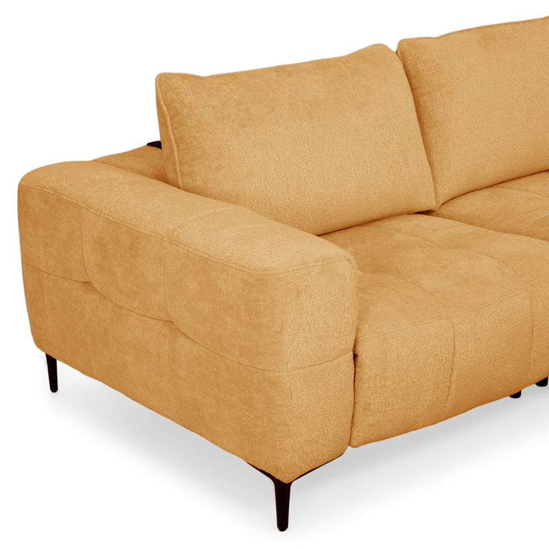KARSTON Colțar cu șezlong stânga/dreapta, recliner electric, stofă