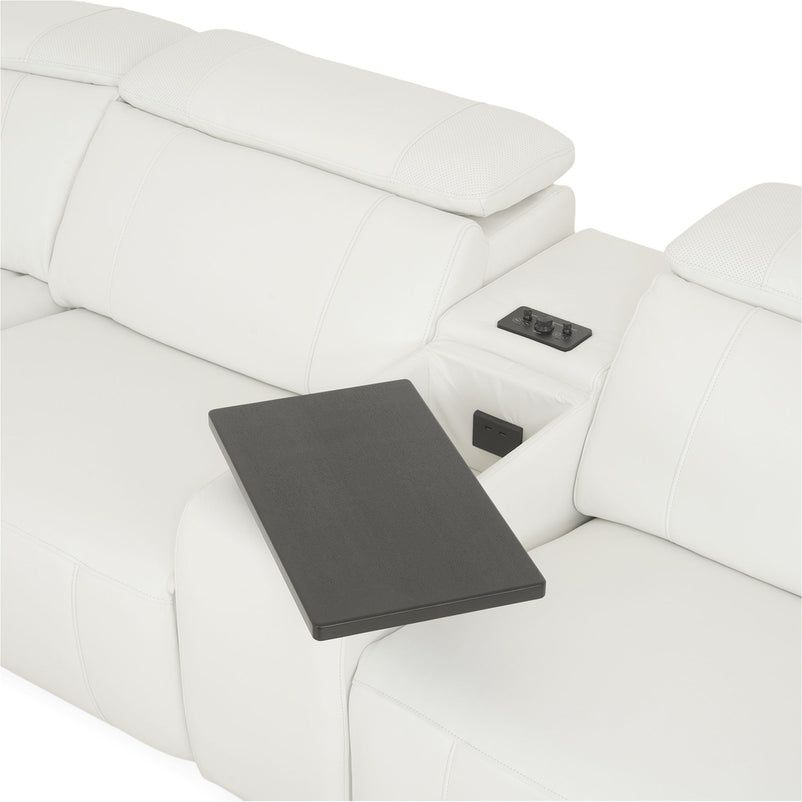 CINECITTA Colțar șezlong stânga/dreapta, 2 reclinere electrice, mecanism tetieră, USB, sistem sunet, piele