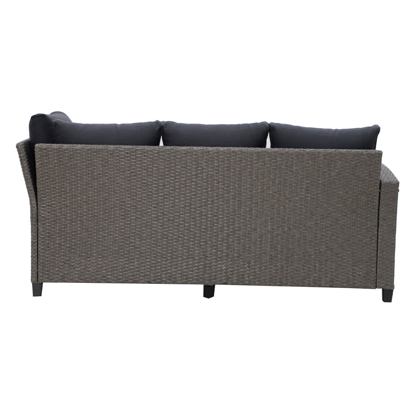 BAXTER Set mobilier terasă/gădină, colțar, masă, 2 taburete