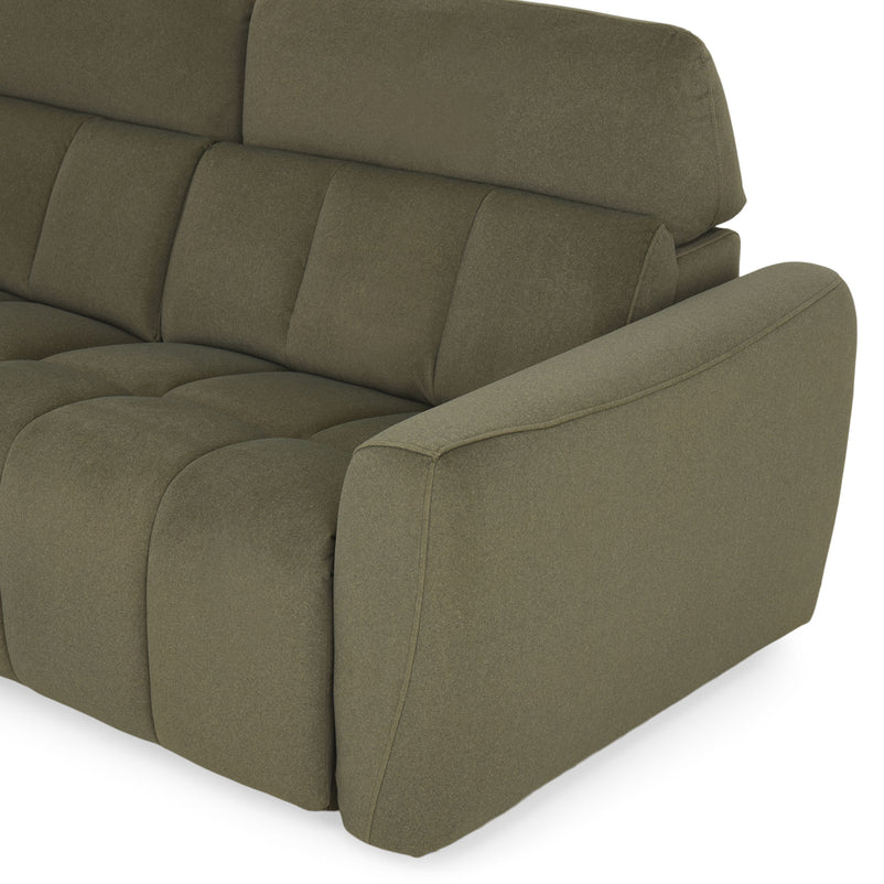 WISNER Canapea 3 locuri, 2 reclinere electrice, mecanism electric tetiere, stofă