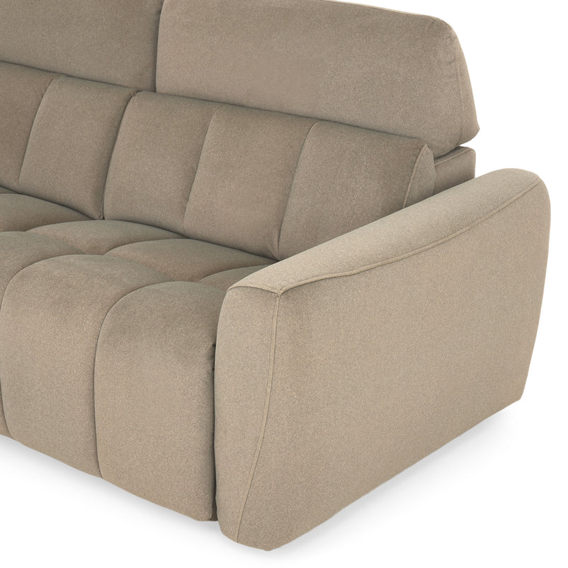 WISNER Canapea 3 locuri, 2 reclinere electrice, mecanism electric tetiere, stofă