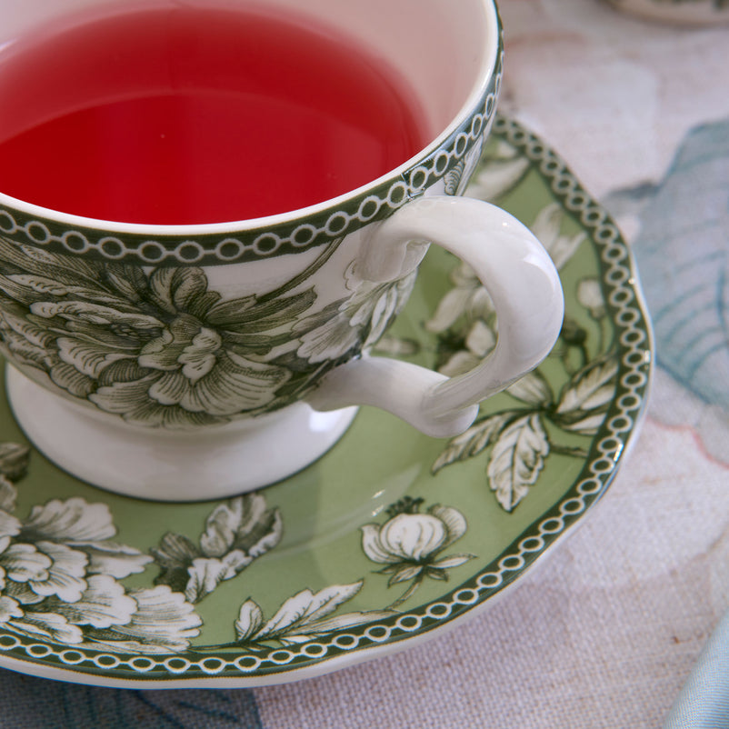 ADELAIDE Ceașcă și farfurioară, porțelan, 220ml