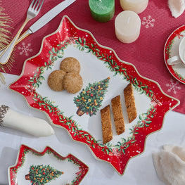 MAGIC CHRISTMAS Platou servire, porțelan, L.35cm