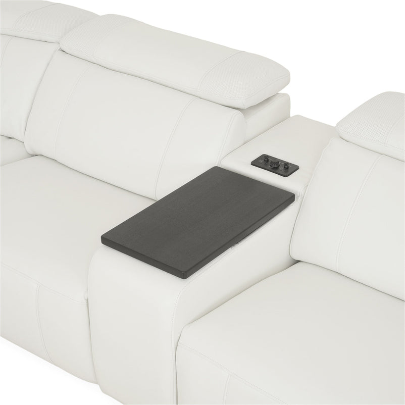 CINECITTA Colțar șezlong stânga/dreapta, 2 reclinere electrice, mecanism tetieră, USB, sistem sunet, piele