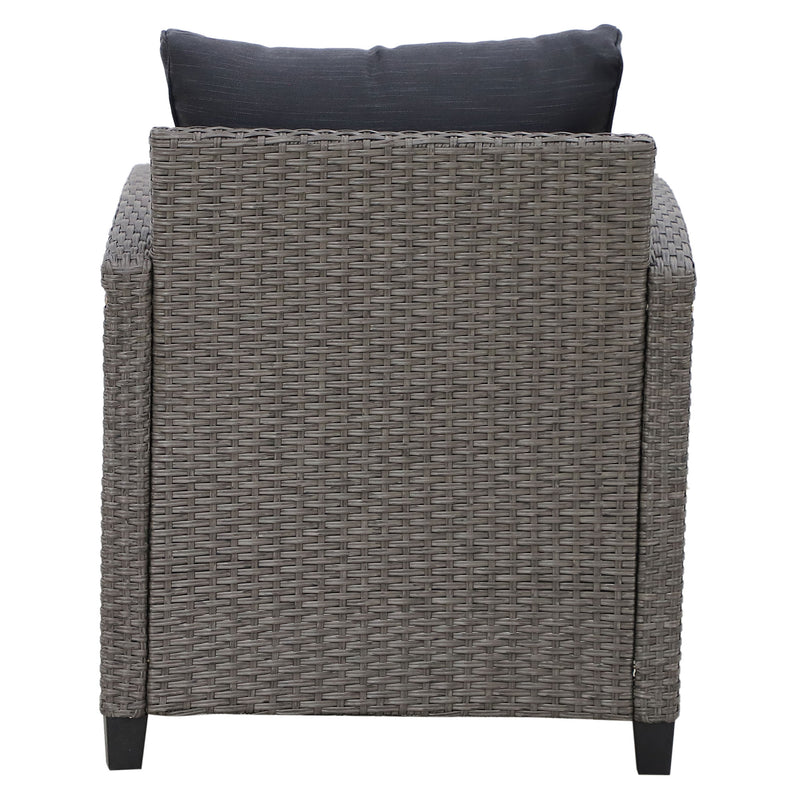 BAXTER Set mobilier terasă/grădină, 2 fotolii, canapea 3 locuri, 2 taburete și măsuță