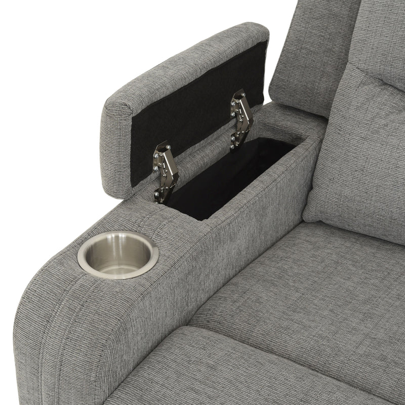 PARKER Canapea 3 locuri cu 2 reclinere electrice, stofă