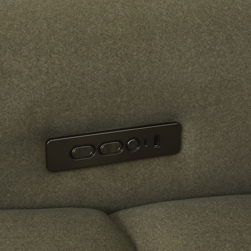 WISNER Canapea 3 locuri, 2 reclinere electrice, mecanism electric tetiere, stofă