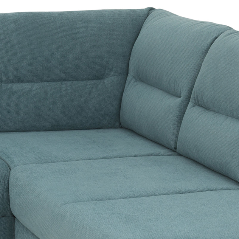 CELIA Canapea extensibilă, șezlong stânga/dreapta, spațiu depozitare, stofă