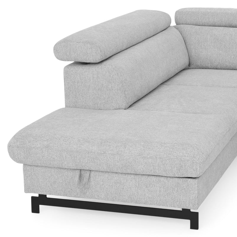 BIRKLEY Colțar extensibil, șezlong stânga/dreapta, spațiu depozitare și mecanism tetiere, stofă