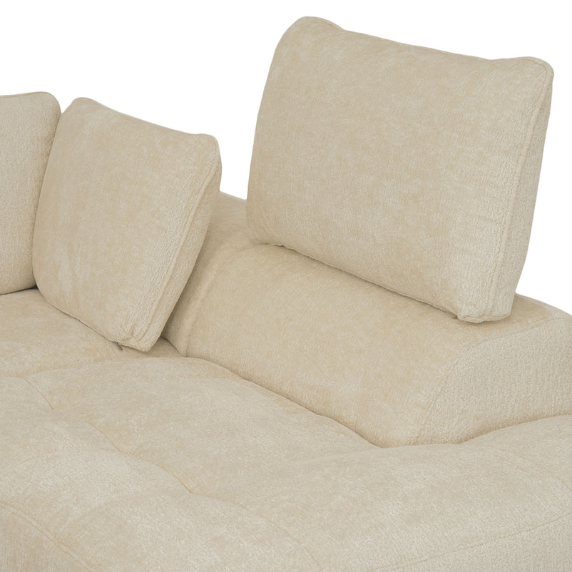 KARSTON Colțar cu șezlong stânga/dreapta, recliner electric, stofă
