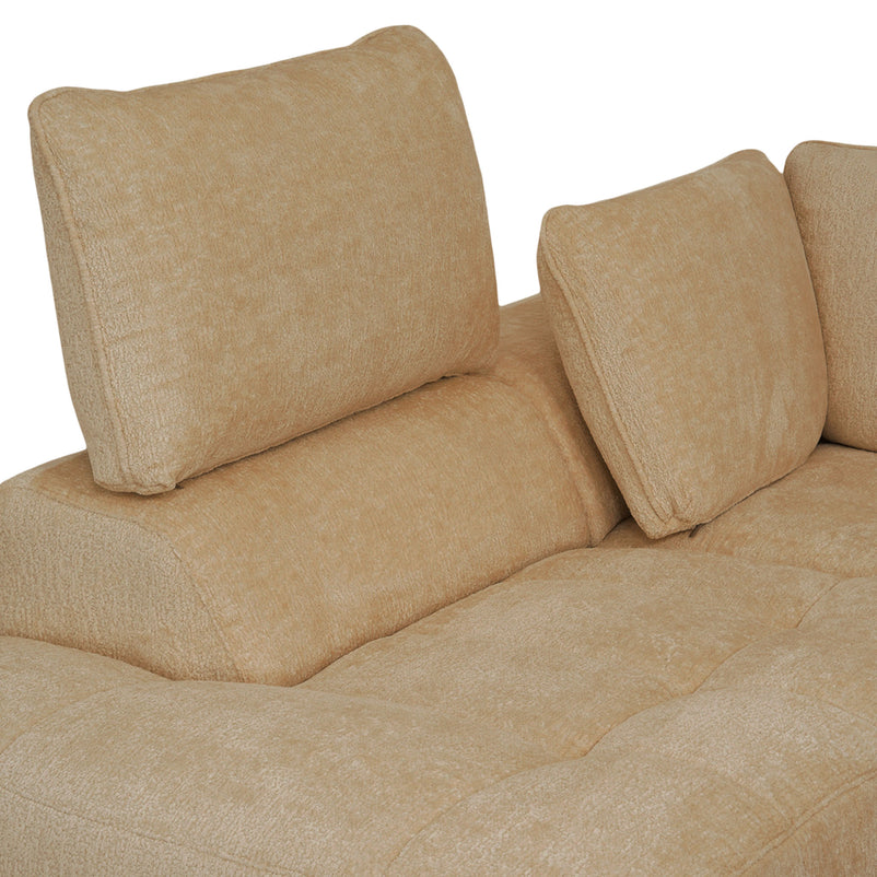 KARSTON Colțar cu șezlong stânga/dreapta, recliner electric, stofă