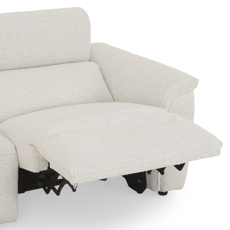 ADDISON Colțar, 2 reclinerele electrice, lampă, încărcare WIRELES și USB, stofă