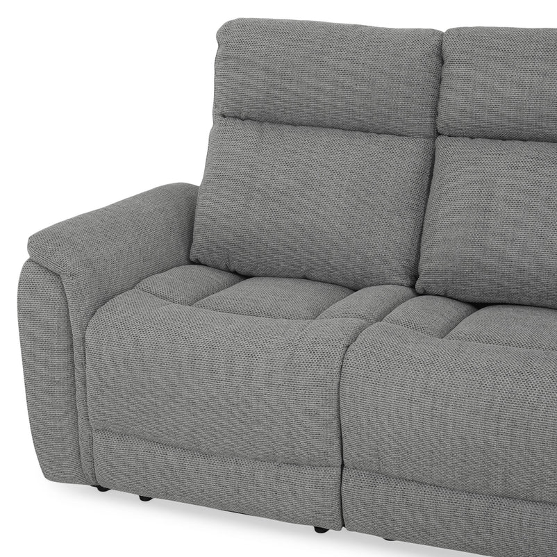 BARTON Canapea 3 locuri, 2 reclinere electrice, stofă