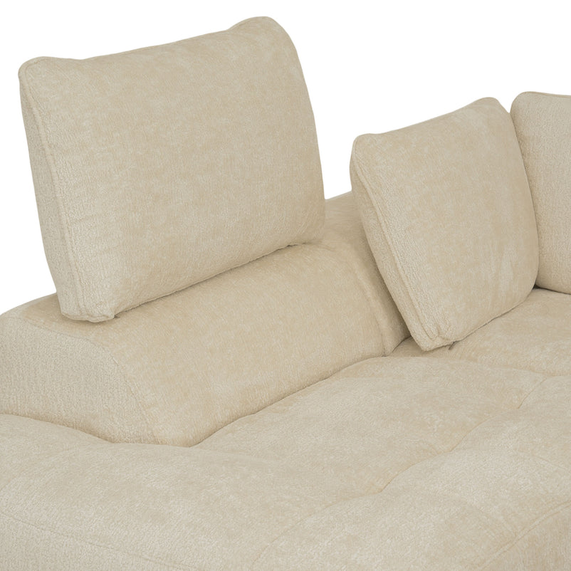 KARSTON Colțar cu șezlong stânga/dreapta, recliner electric, stofă
