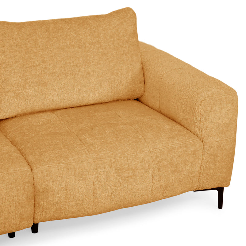 KARSTON Colțar cu șezlong stânga/dreapta, recliner electric, stofă