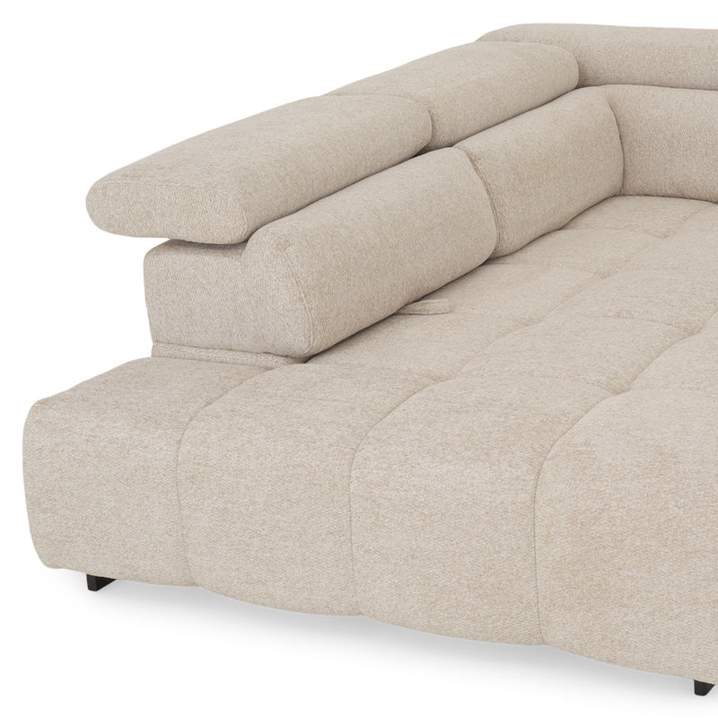 FILLIPA Ansamblu colțar extensibil, șezlong stânga/dreapta, stofă