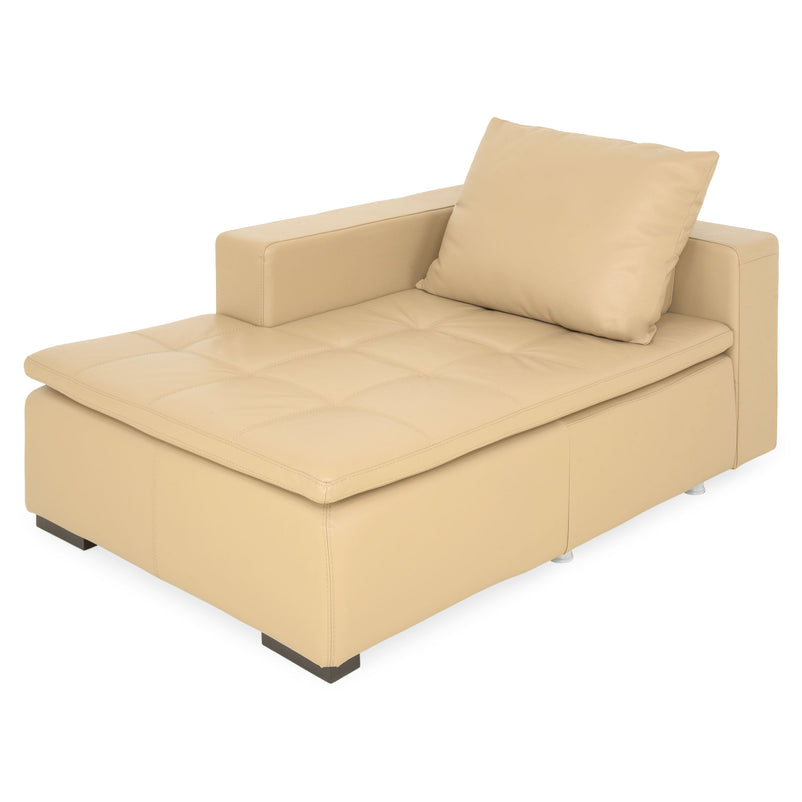 CONCEPT Colțar cu șezlong stânga/dreapta, element pătrat, piele