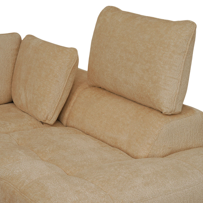 KARSTON Colțar cu șezlong stânga/dreapta, recliner electric, stofă