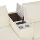 NEW JERSEY Colțar cu șezlong electric stânga/dreapta, 1 recliner electric, tetiere reglabile, USB, consolă depozitare, stofă