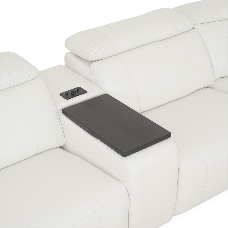 CINECITTA Colțar șezlong stânga/dreapta, 2 reclinere electrice, mecanism tetieră, USB, sistem sunet, piele