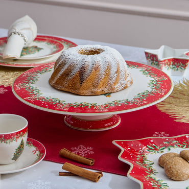 MAGIC CHRISTMAS Platou tort, porțelan, D.32cm