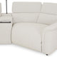 ADDISON Colțar, 2 reclinerele electrice, lampă, încărcare USB, stofă