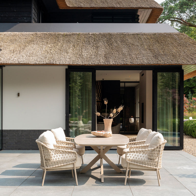 NEVADA/SARDINIA Set mobilier terasă/grădină, 6 fotolii și masă