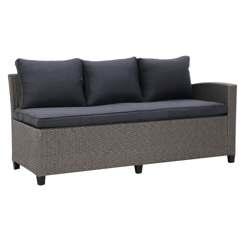 BAXTER Set mobilier terasă/gădină, colțar, masă, 2 taburete