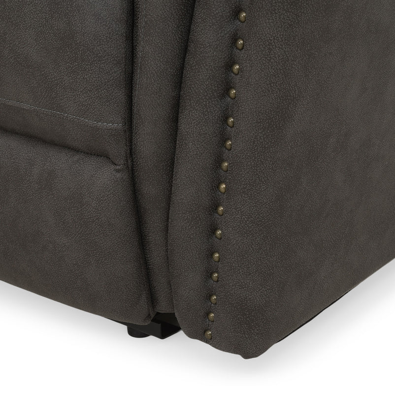 CROWSON Canapea 2 locuri, reclinere electrice, stofă