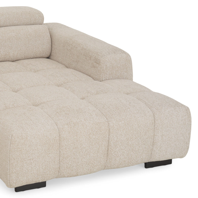 FILLIPA Ansamblu colțar extensibil, șezlong stânga/dreapta, stofă