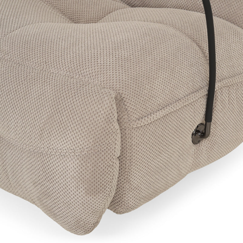 OPTIMUS Fotoliu rotativ, recliner electric, USB, suport telefon, stofă