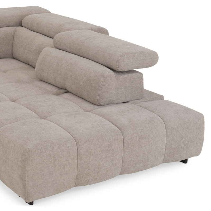 FILLIPAColțar extensibil, șezlong stânga/dreapta, stofă