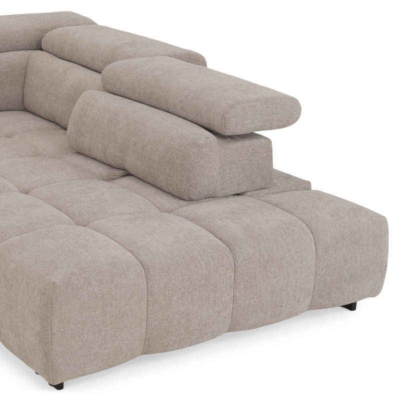 FILLIPAColțar extensibil, șezlong stânga/dreapta, stofă