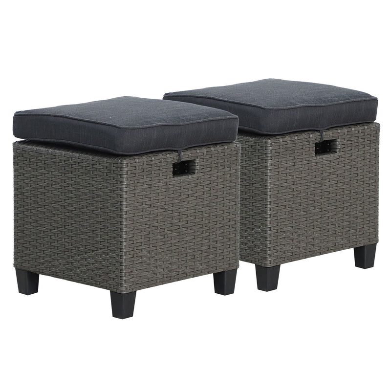 BAXTER Set mobilier terasă/grădină, 2 fotolii, canapea 3 locuri, 2 taburete și măsuță