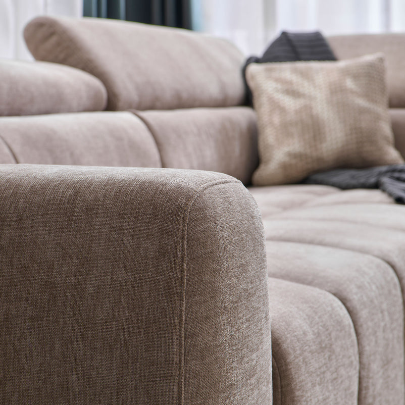 FILLIPAColțar extensibil, șezlong stânga/dreapta, stofă