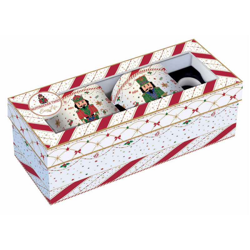 NUTCRACKER TWIST Set 2 căni, porțelan, 300ml